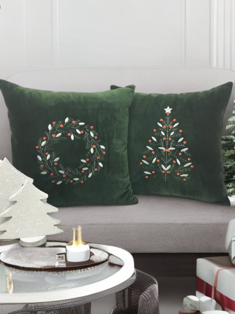 Merry & Bright Tree Kırlent Kılıfı