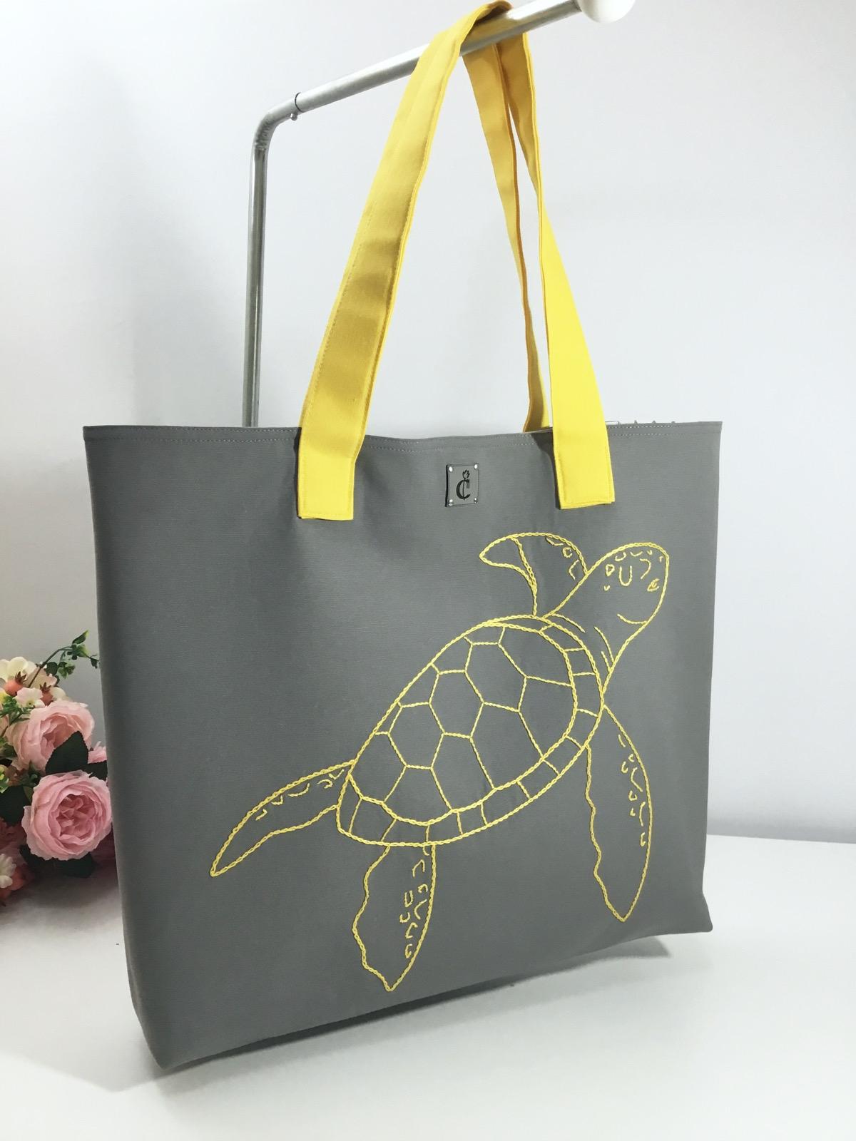 Turtle2 El Nakışlı Plaj Çantası