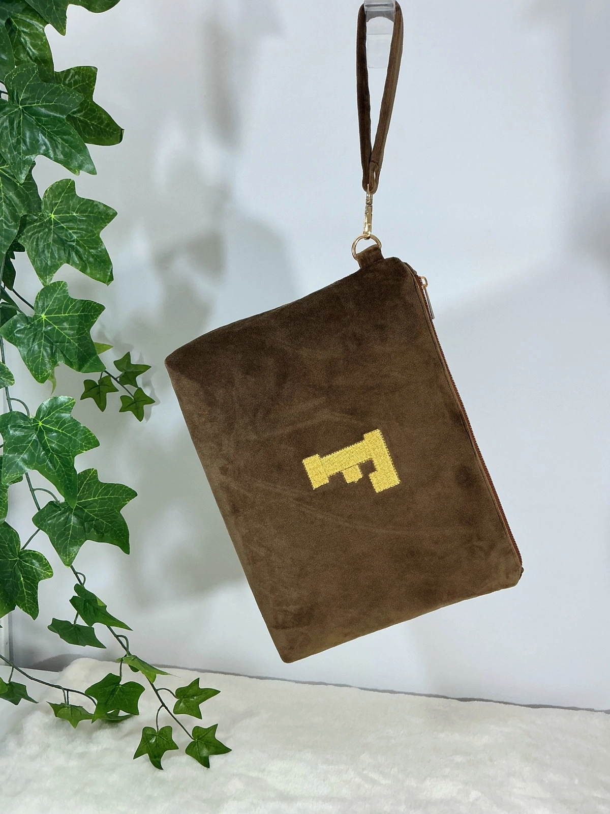 Velvet Dream Velvet Dream Monogram | Kişiye Özel Kadife Clutch Çanta Maxi 