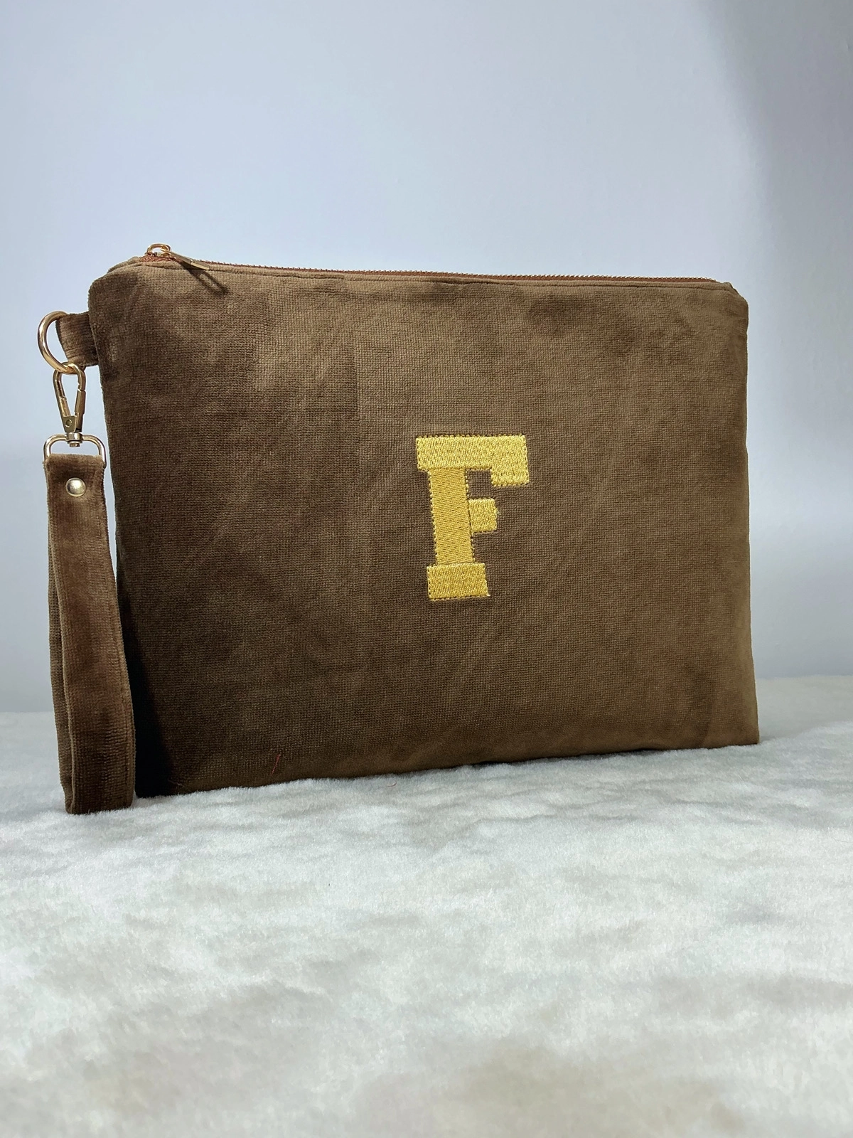Velvet Dream Velvet Dream Monogram | Kişiye Özel Kadife Clutch Çanta Maxi 