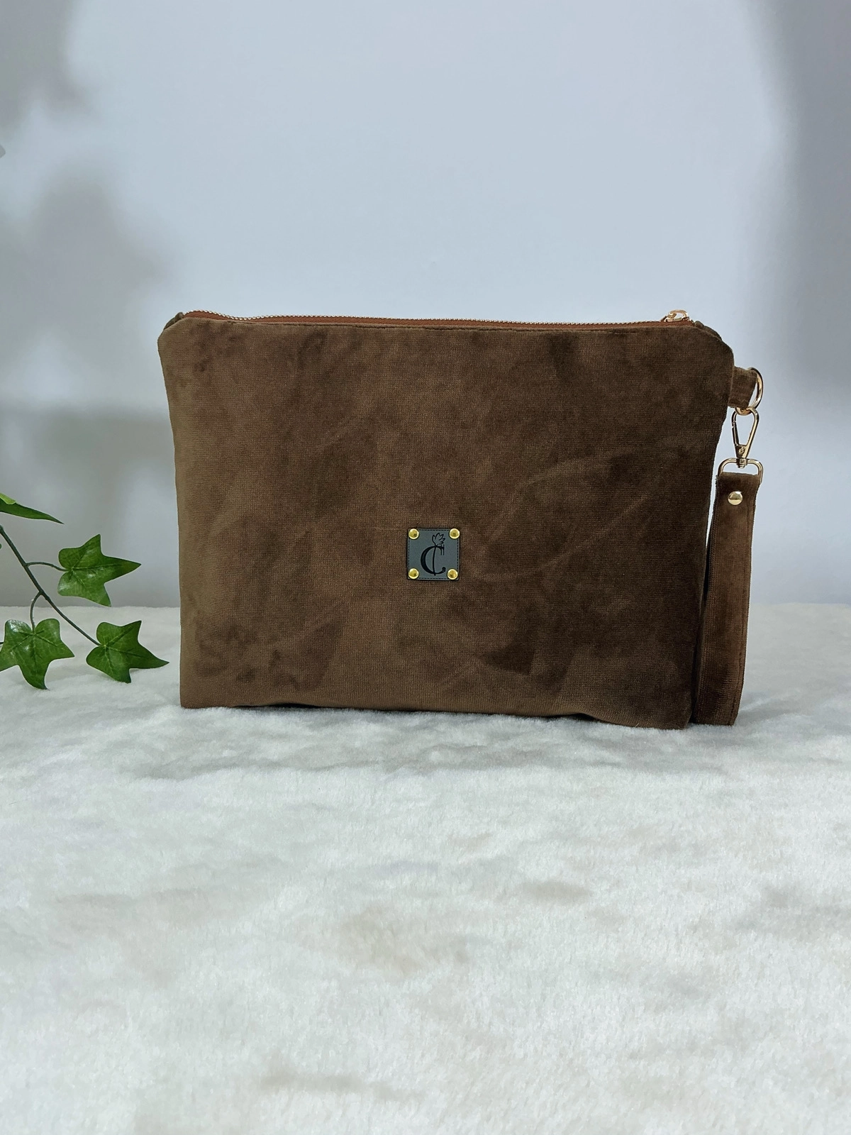 Velvet Dream Velvet Dream Monogram | Kişiye Özel Kadife Clutch Çanta Maxi 