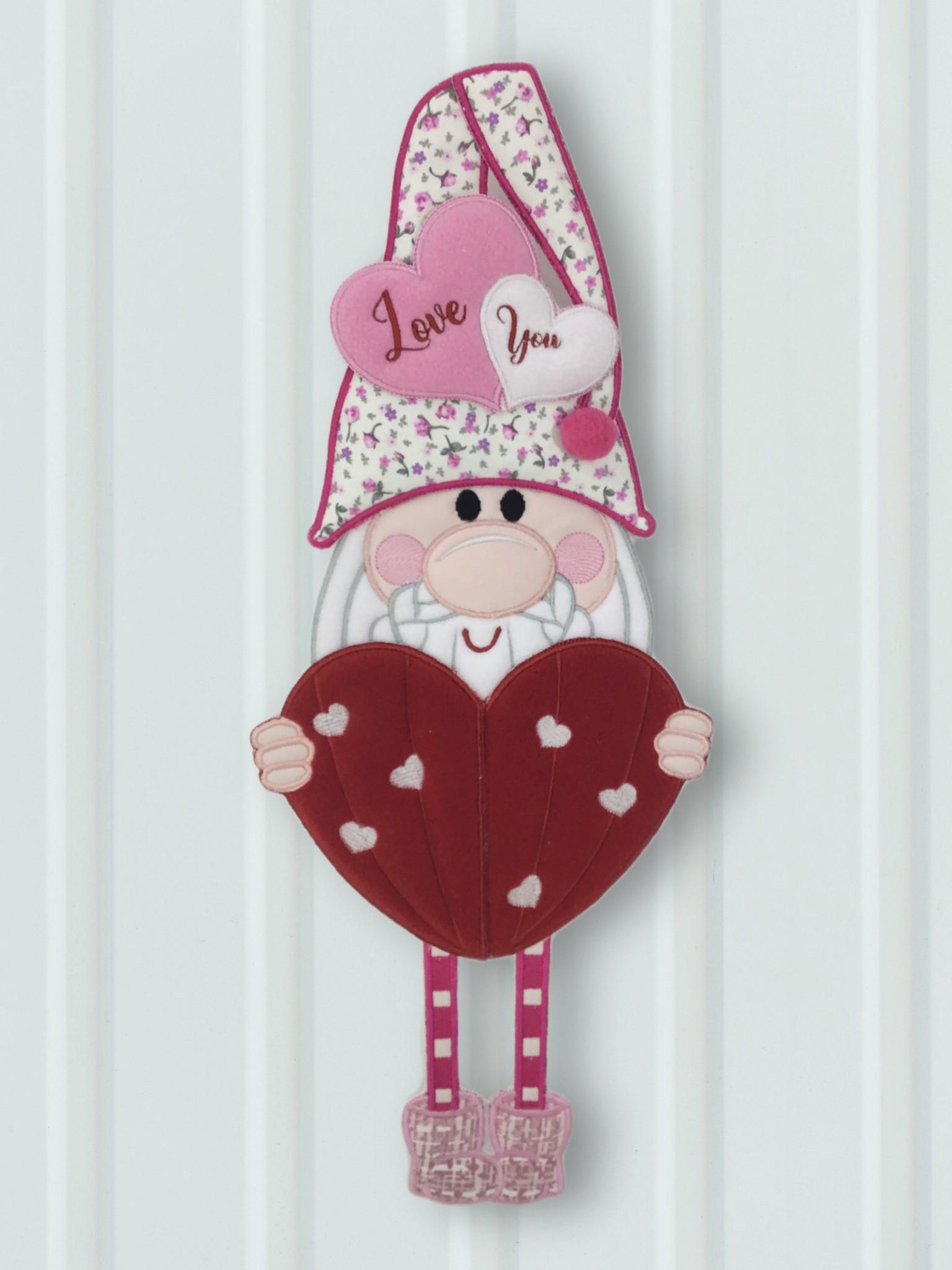 Valentine’sgnome Valentine Kalbim Aşık Cüce Kapı - Duvar Süsü