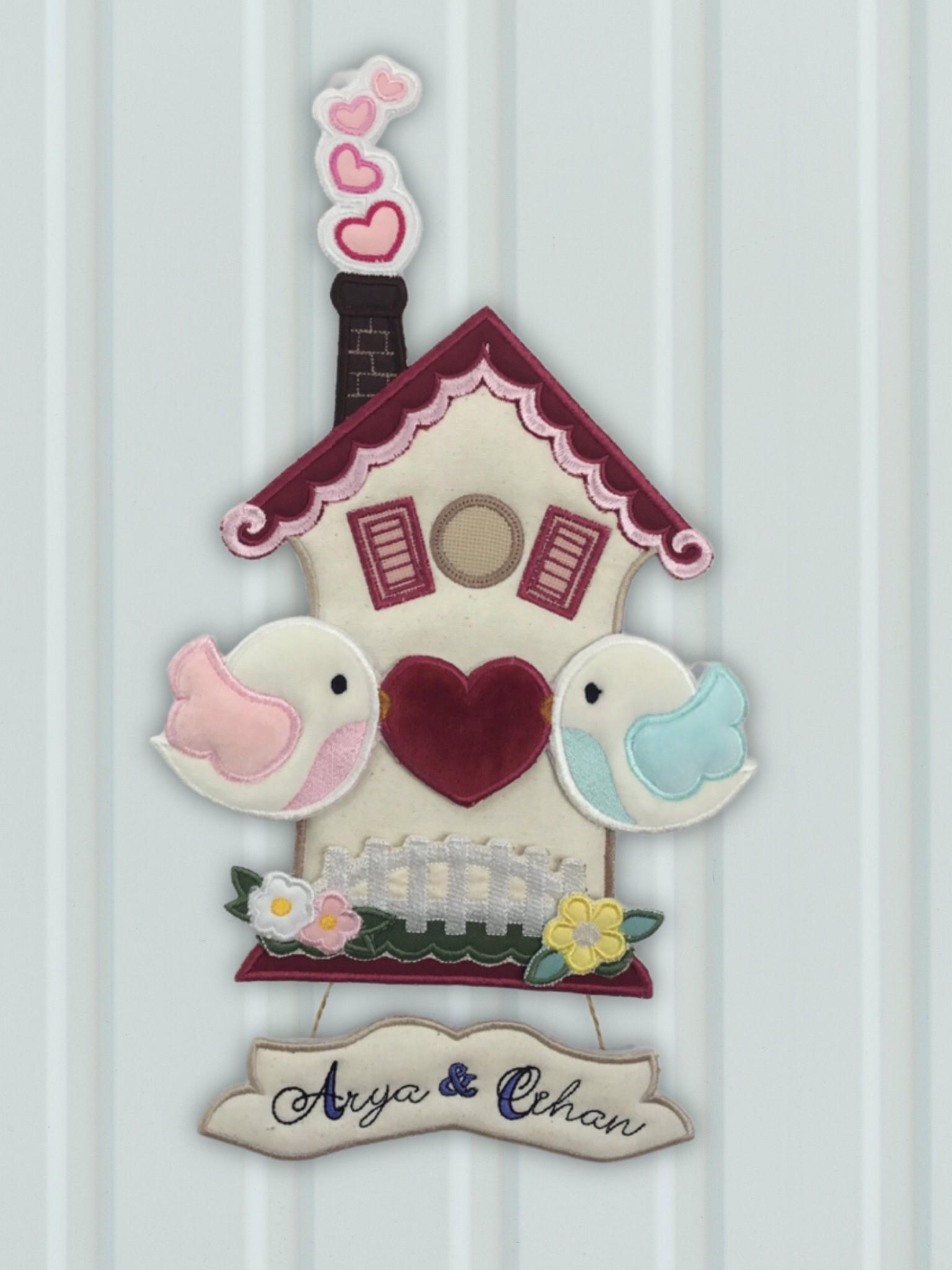 Love Birds House - Aşık Kuşlar Kapı Süsü