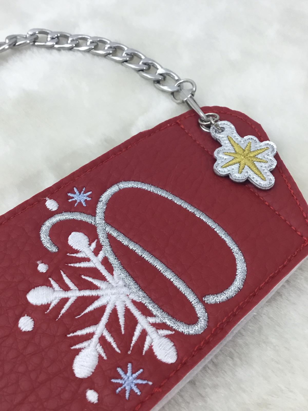 Snowy Monogram Coffee Sleeve Nakışlı Bardak Taşıyıcı Çanta