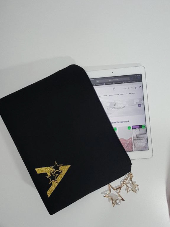 SuperStar Yıldızlı Monogram Harfli Potföy Çanta