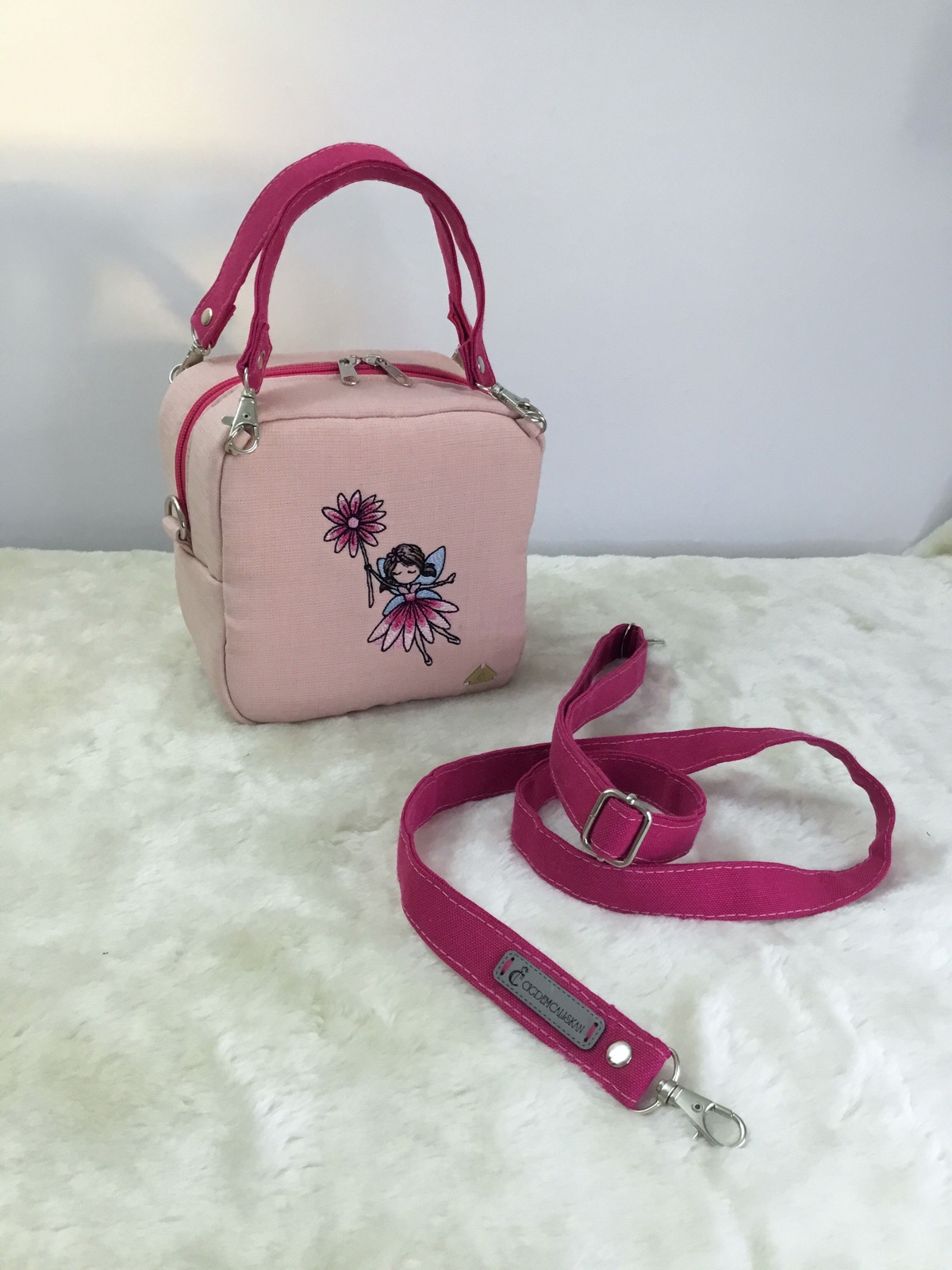 Aster Fairy Peri Kızı Nakışlı Omuz Çantası