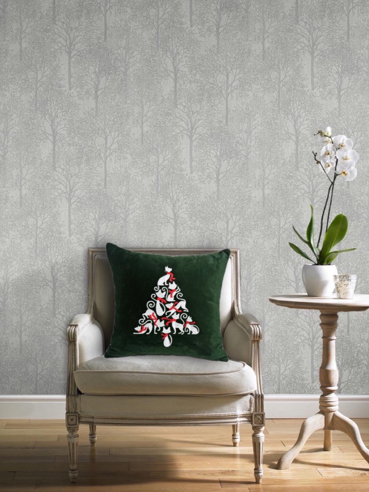 Aurora Catsmas Tree Kırlent Kılıfı