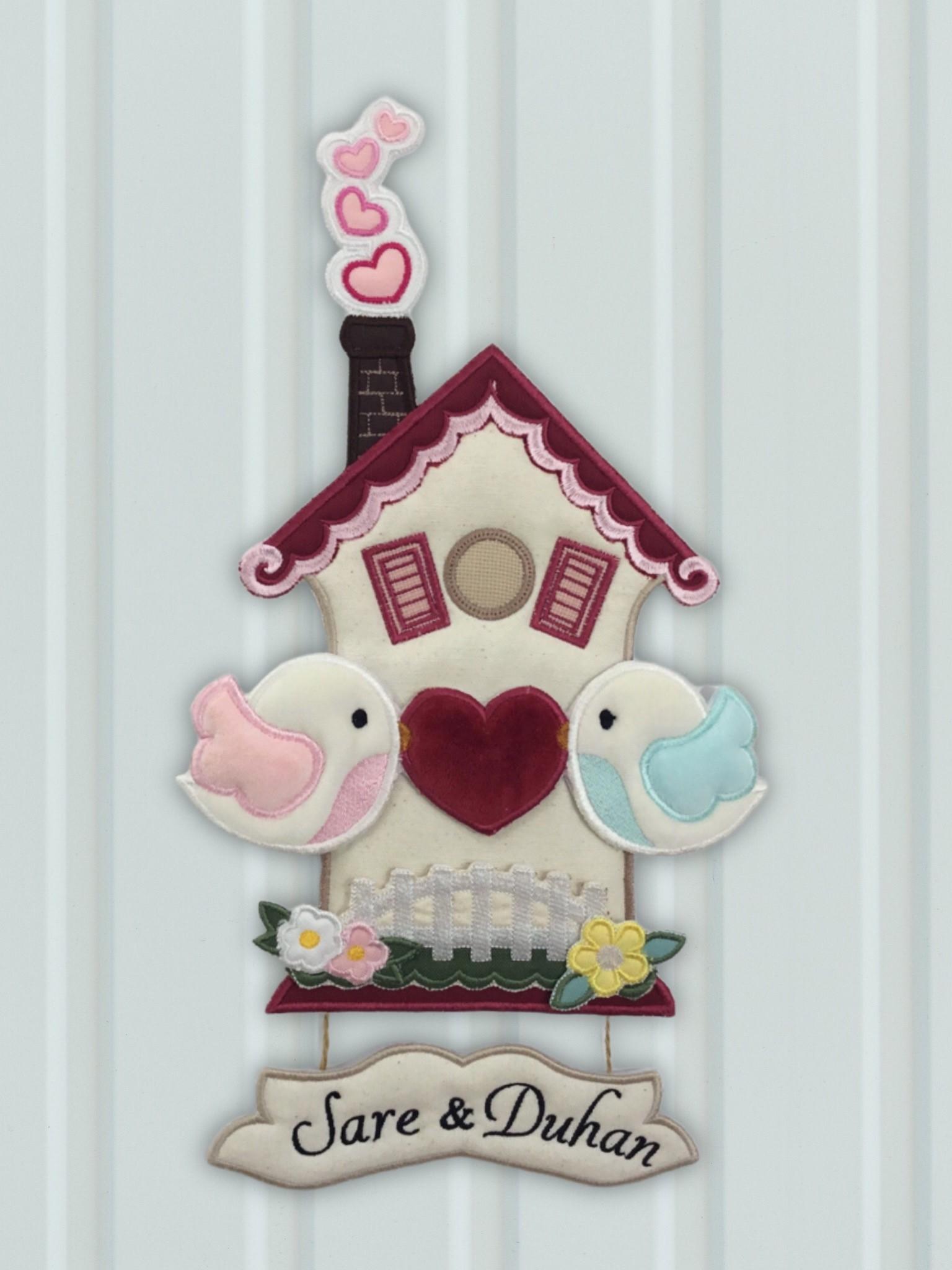 Love Birds House - Aşık Kuşlar Kapı Süsü