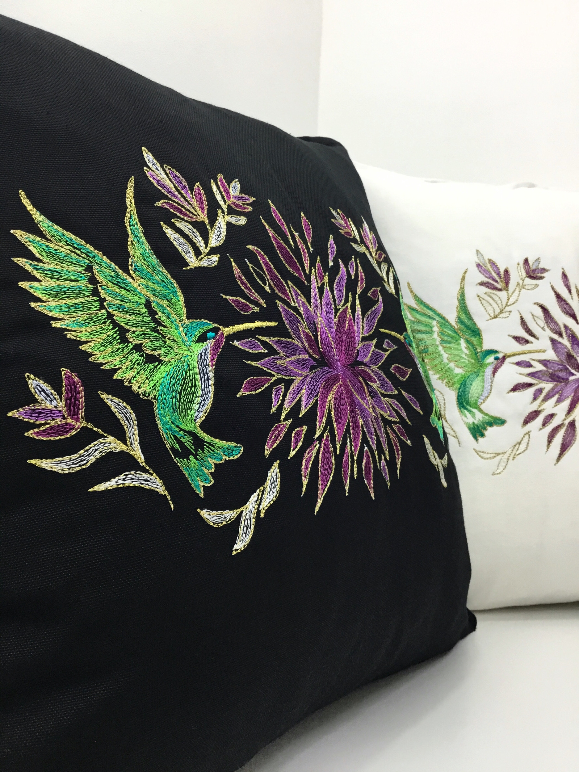 Elegant Birds&blooms Arıkuşları Ve Çiçekler Kırlent Kılıfı