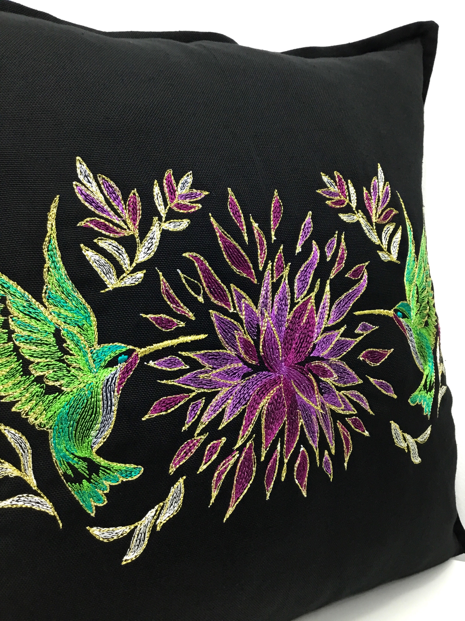 Elegant Birds&blooms Arıkuşları Ve Çiçekler Kırlent Kılıfı