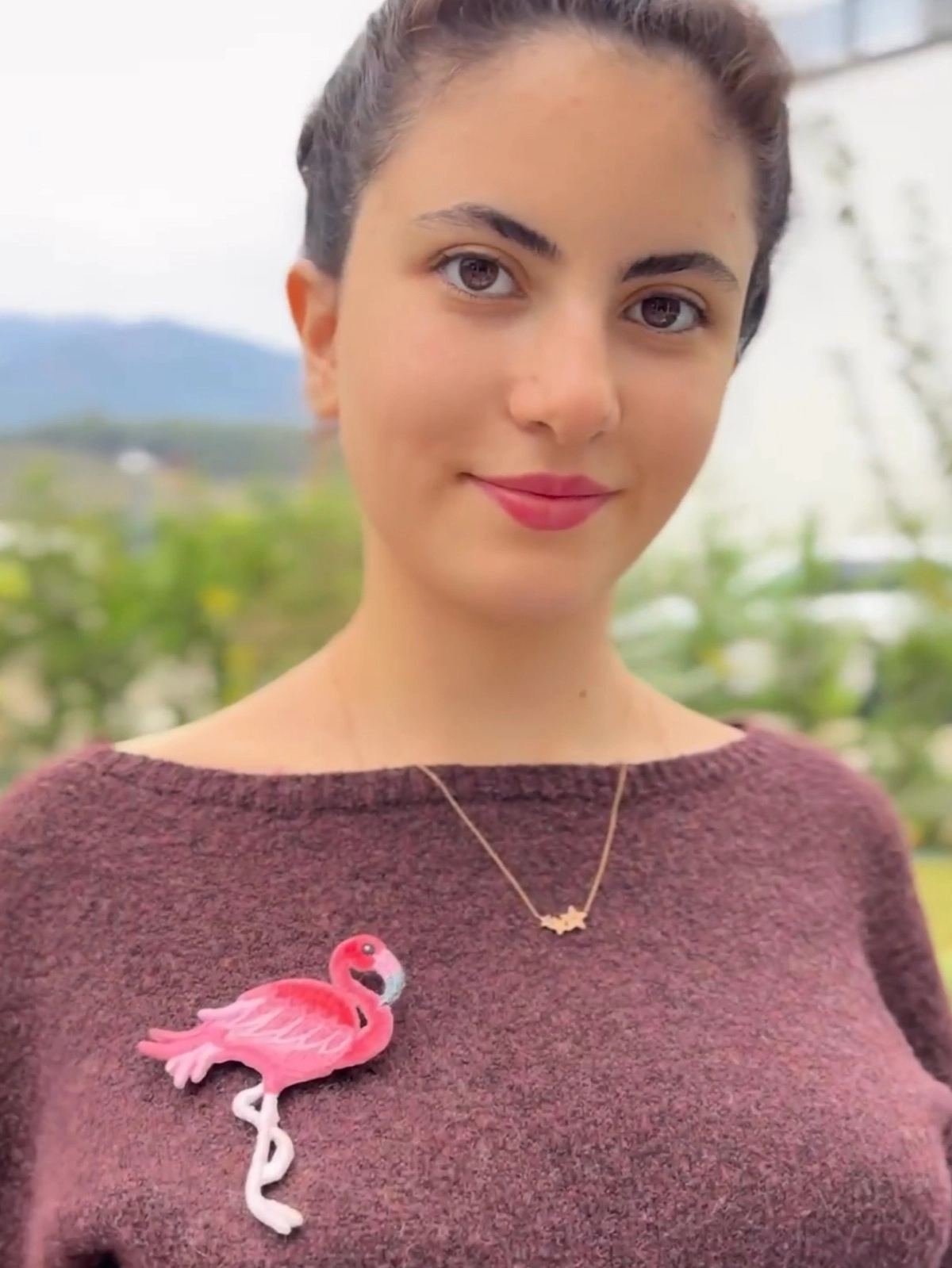 Tropical Birds Flamingo Broş / Charm