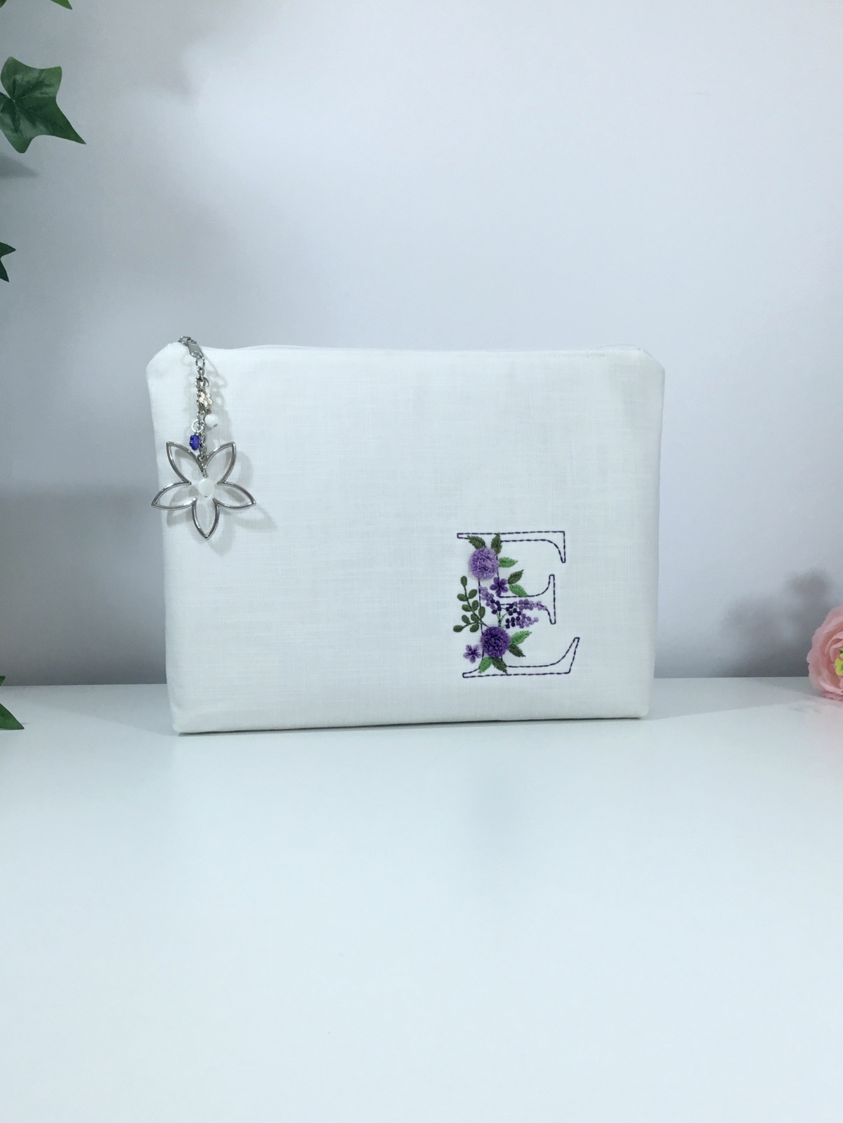 Majestic Blooms - Monogram Harfli Portföy Çanta