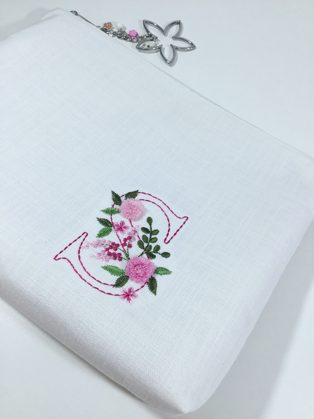 Majestic Blooms - Monogram Harfli Portföy Çanta