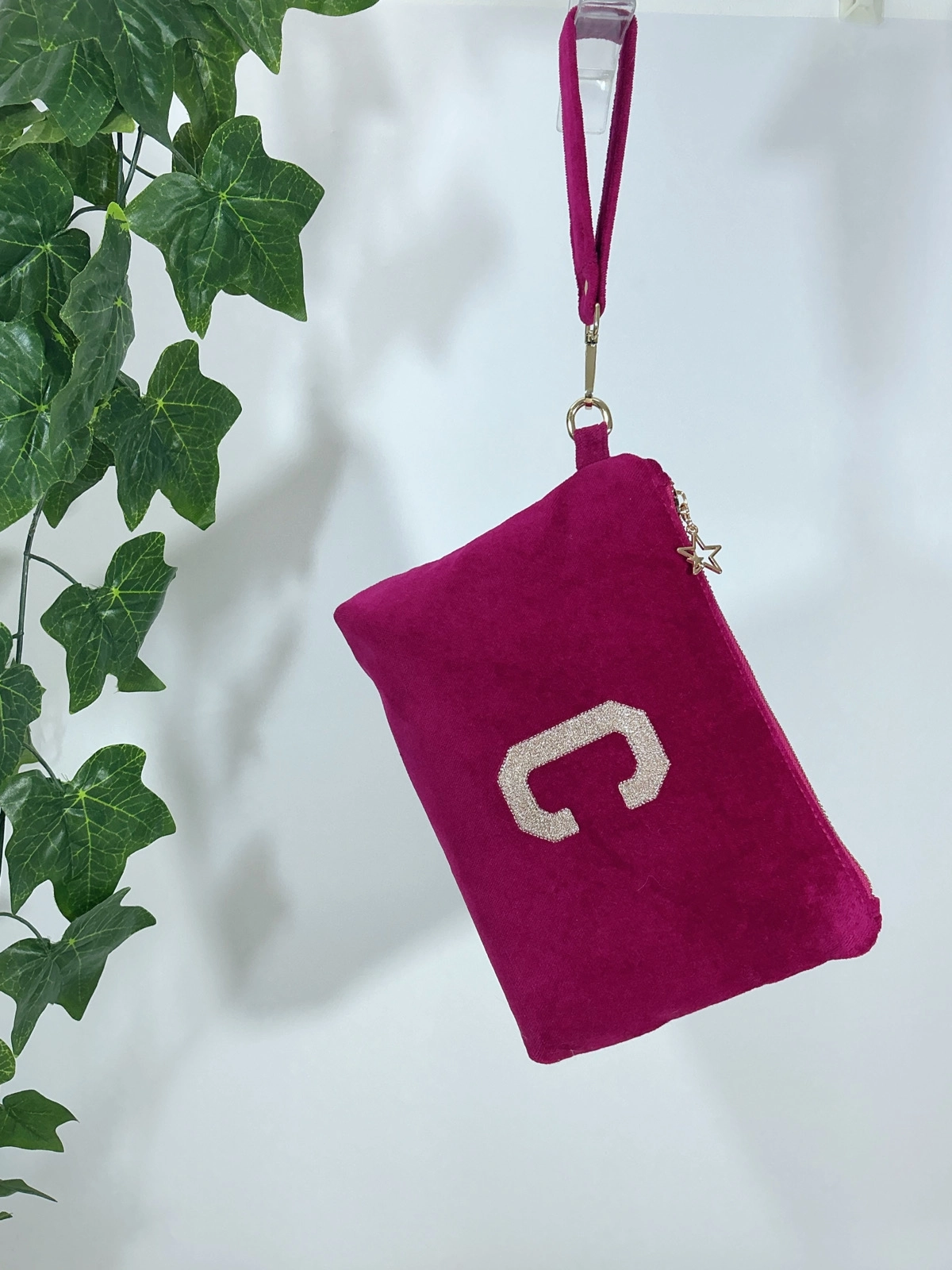 Velvet Dream Monogram | Kişiye Özel Kadife Clutch Çanta Midi