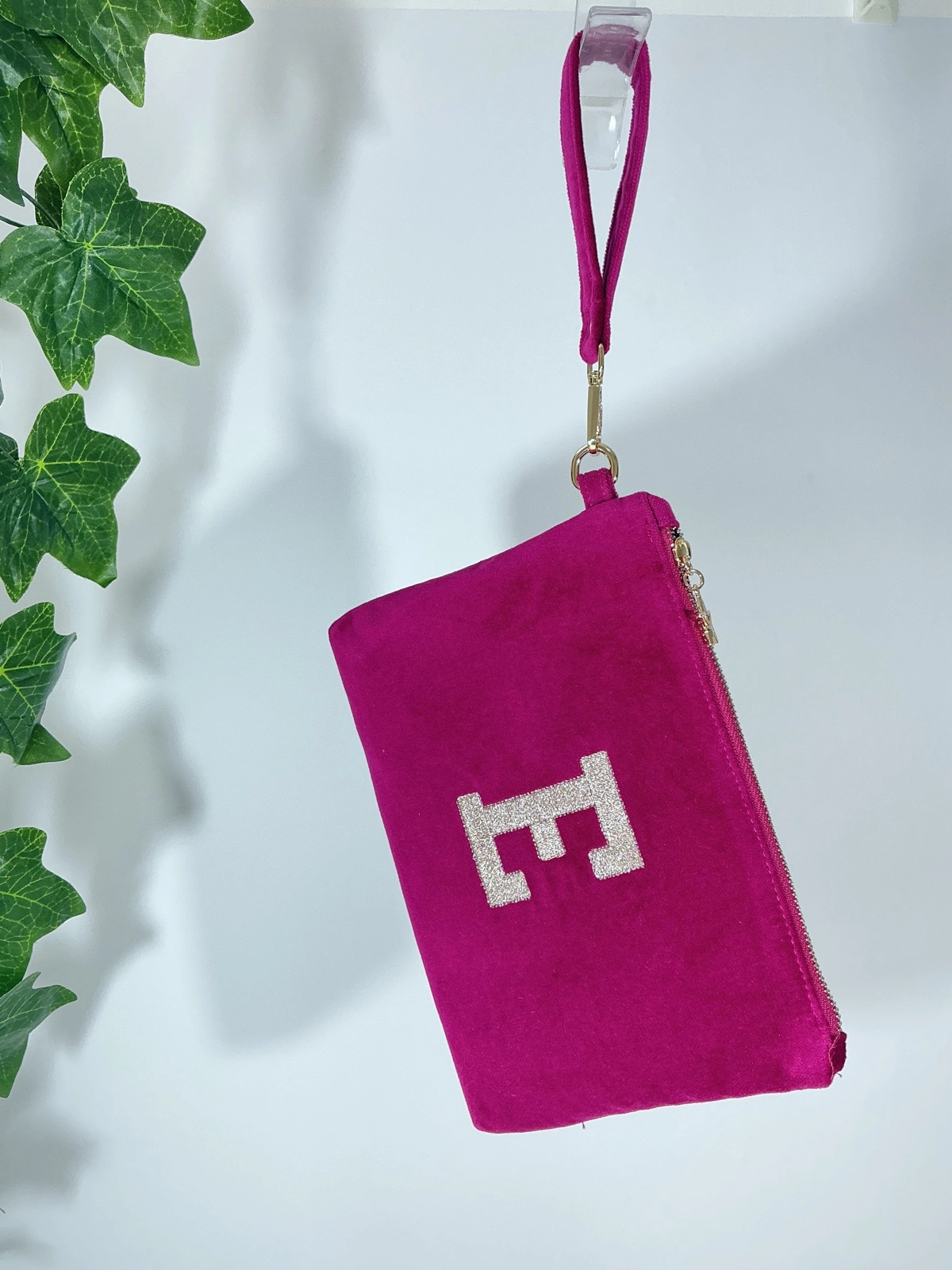 Velvet Dream Monogram | Kişiye Özel Kadife Clutch Çanta Midi