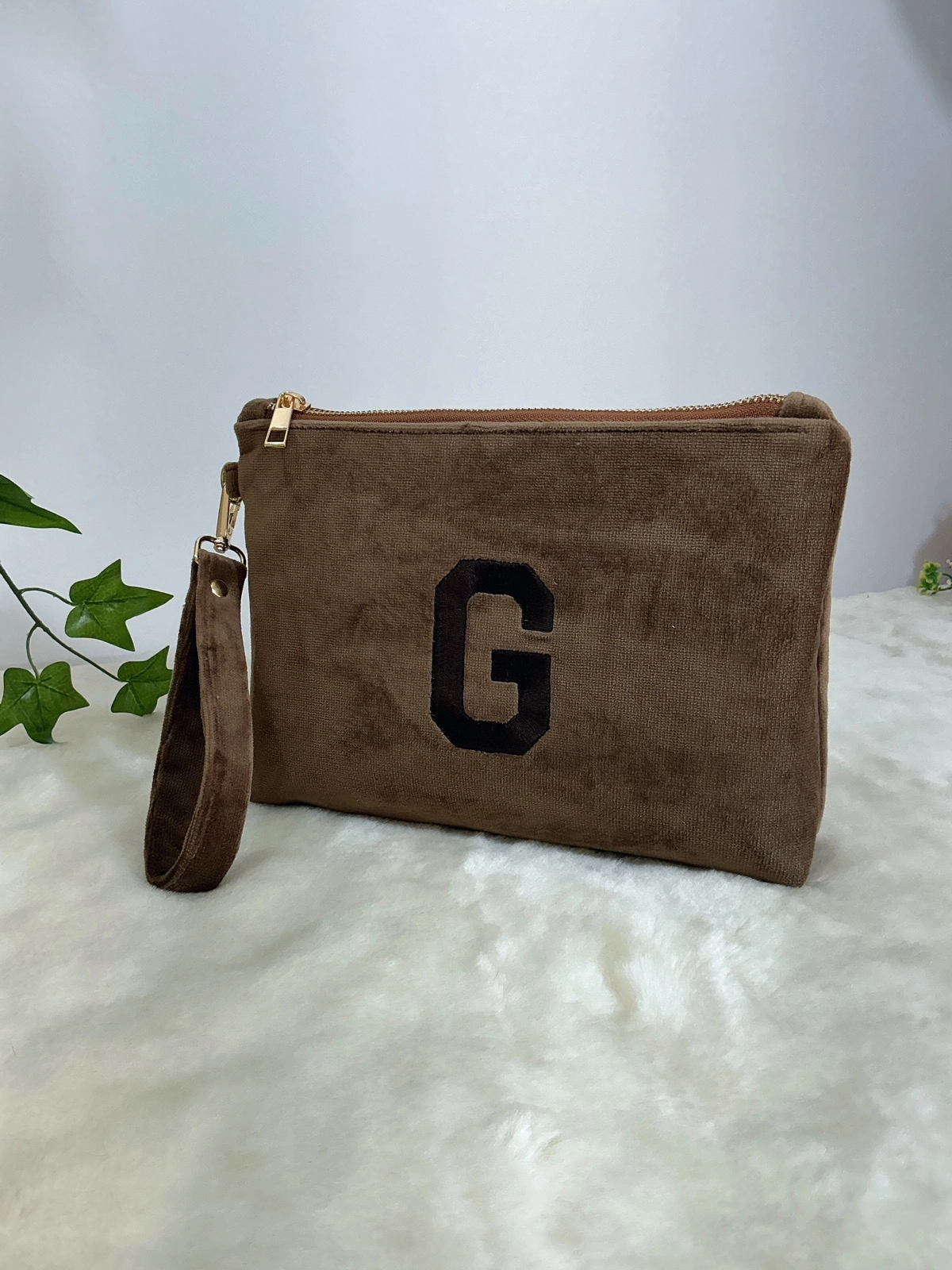 Velvet Dream Velvet Dream Monogram | Kişiye Özel Kadife Clutch Çanta Maxi 