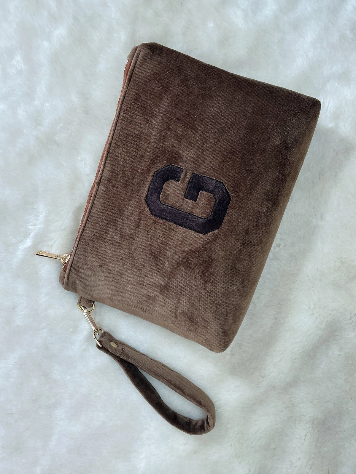 Velvet Dream Velvet Dream Monogram | Kişiye Özel Kadife Clutch Çanta Maxi 