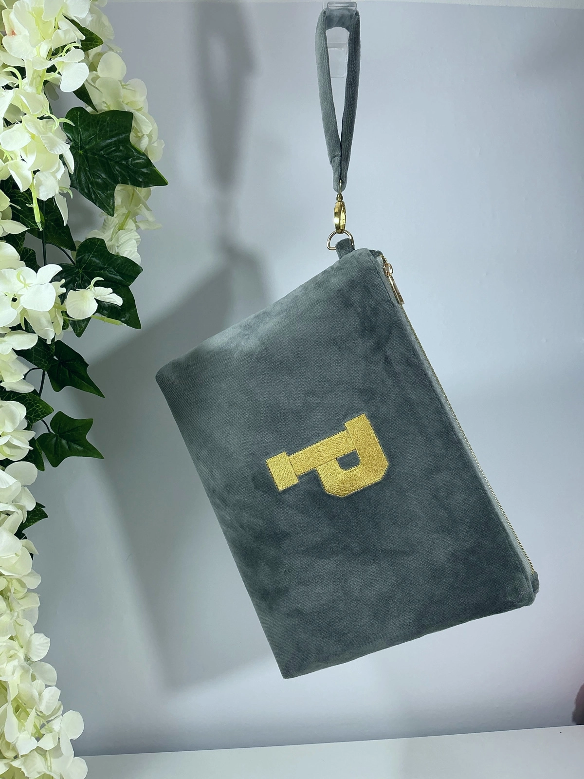 Velvet Dream Velvet Dream Monogram | Kişiye Özel Kadife Clutch Çanta Maxi 