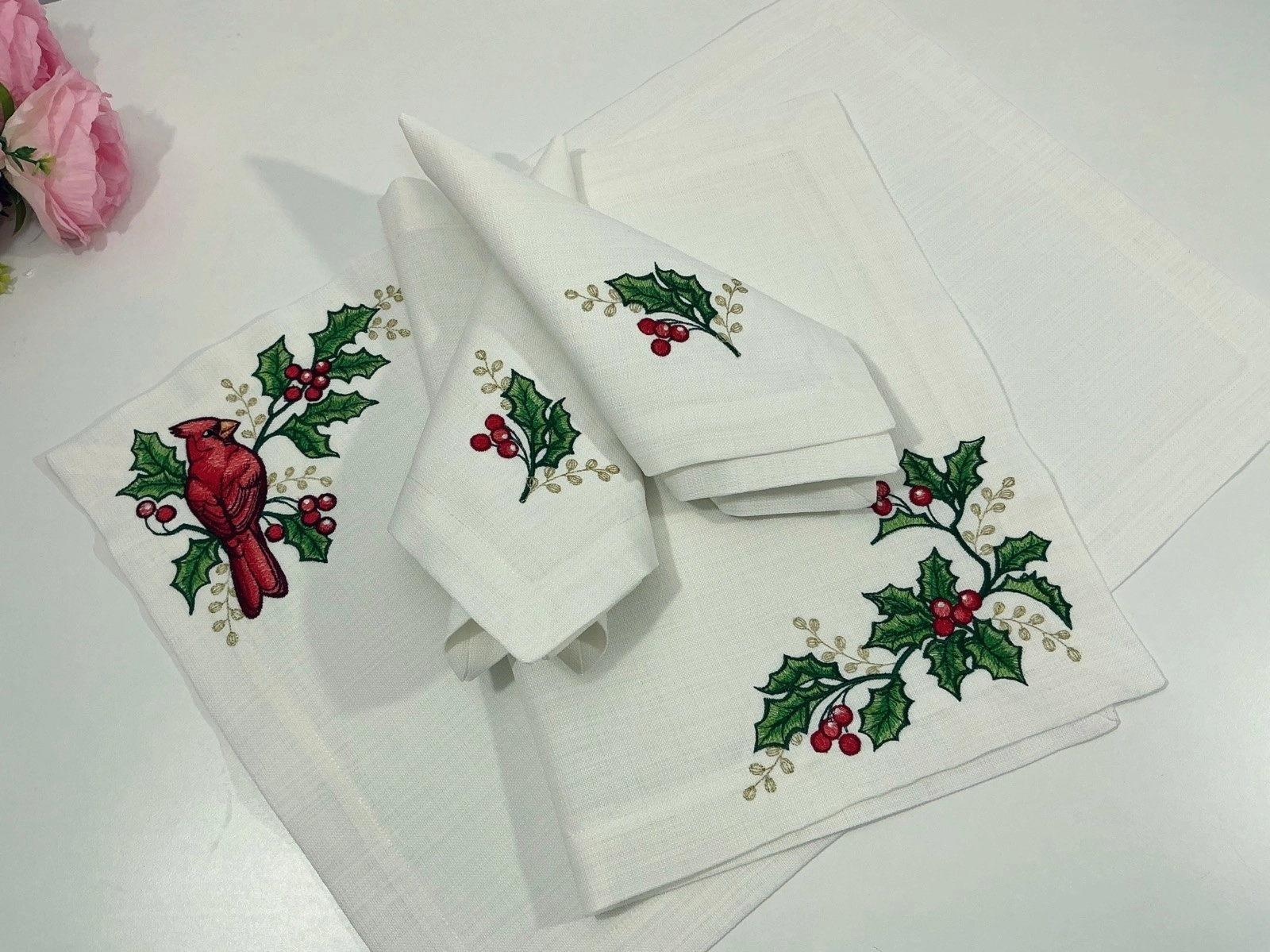 Joy & Berries 2 Kişilik - Amerikan Servis ve Peçeteden oluşan 4’lü Set
