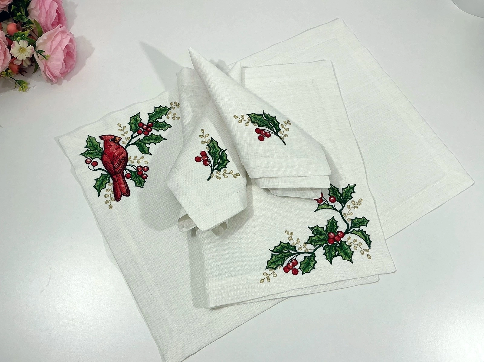 Joy & Berries 2 Kişilik - Amerikan Servis ve Peçeteden oluşan 4’lü Set