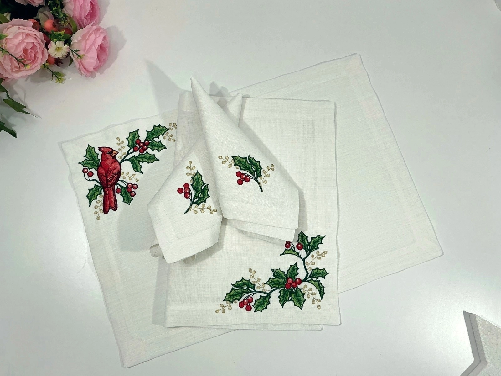 Joy & Berries 2 Kişilik - Amerikan Servis ve Peçeteden oluşan 4’lü Set