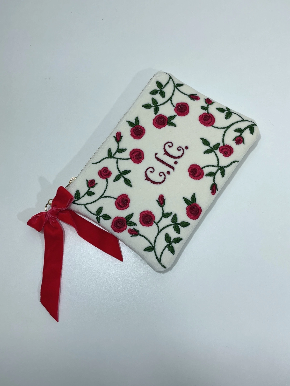 Jardim De Rosas Kadife Clutch / Makyaj Çantası