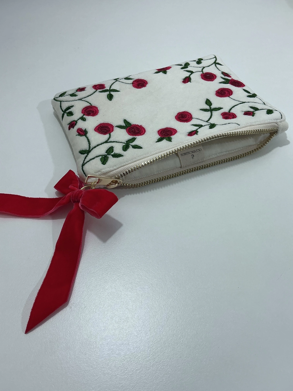 Jardim De Rosas Kadife Clutch / Makyaj Çantası