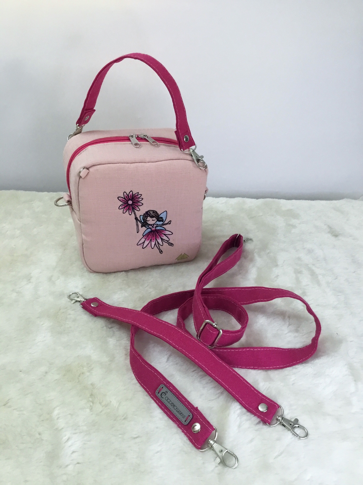 Aster Fairy Peri Kızı Nakışlı Omuz Çantası