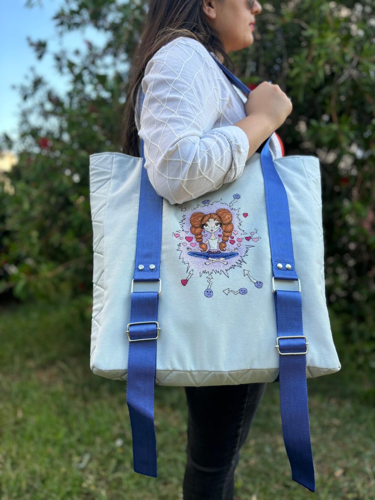 Namaste Beauty Kanaviçe Nakışlı Yoga - Mat Çantası