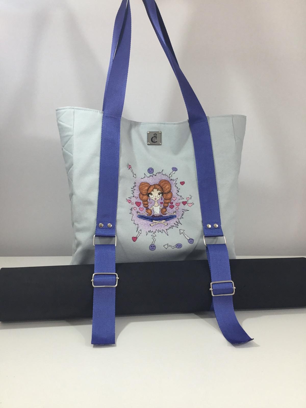 Namaste Beauty Kanaviçe Nakışlı Yoga - Mat Çantası