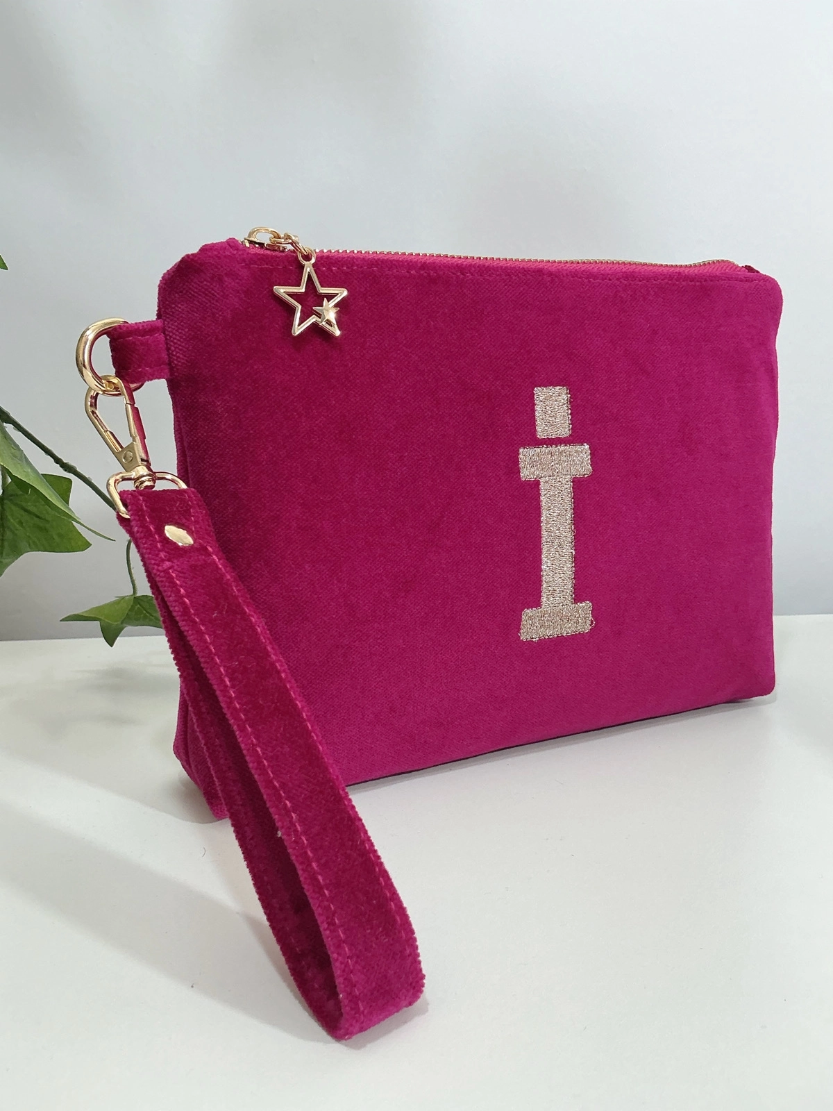 Velvet Dream Monogram | Kişiye Özel Kadife Clutch Çanta Midi