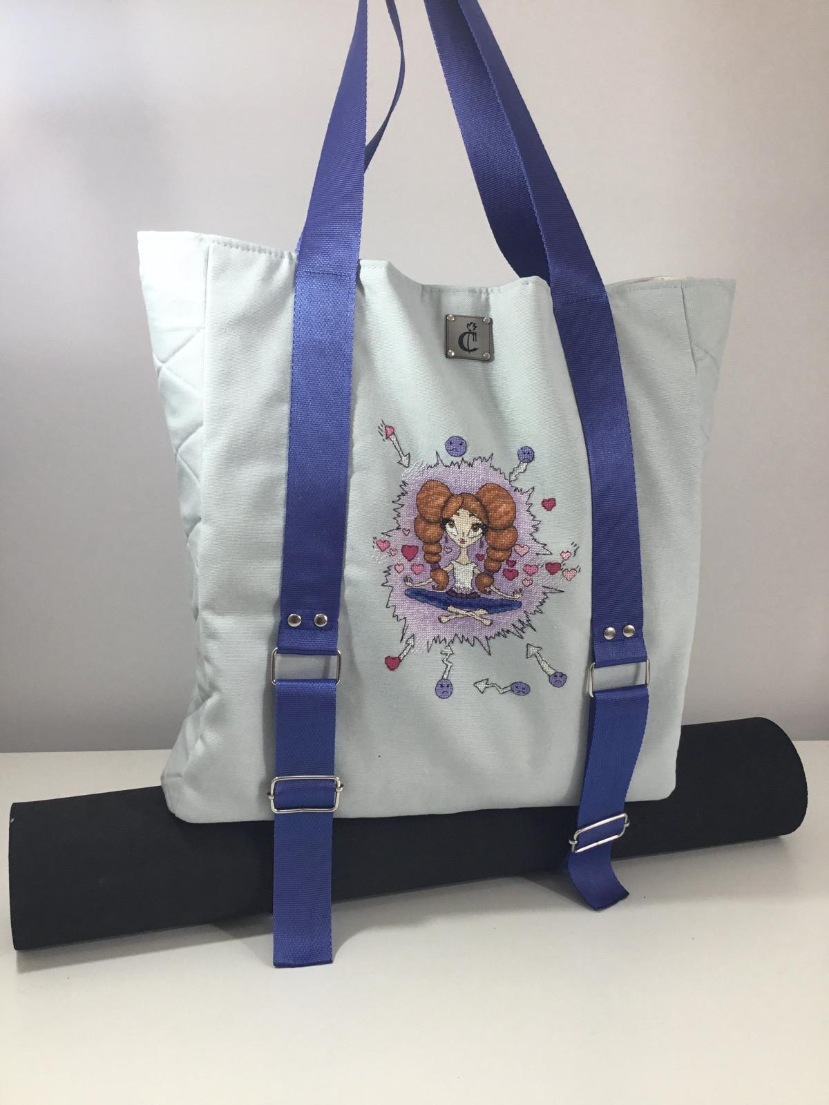 Namaste Beauty Kanaviçe Nakışlı Yoga - Mat Çantası