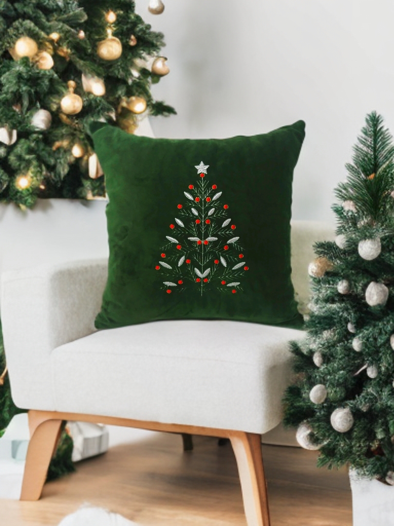 Merry & Bright Tree Kırlent Kılıfı