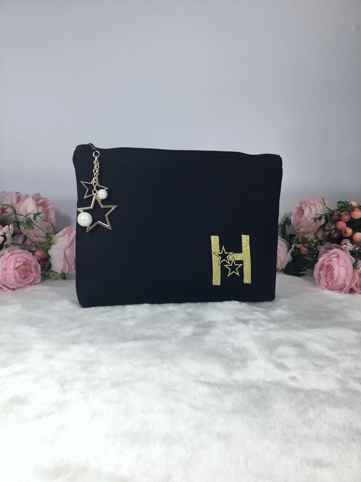 SuperStar Yıldızlı Monogram Harfli Potföy Çanta