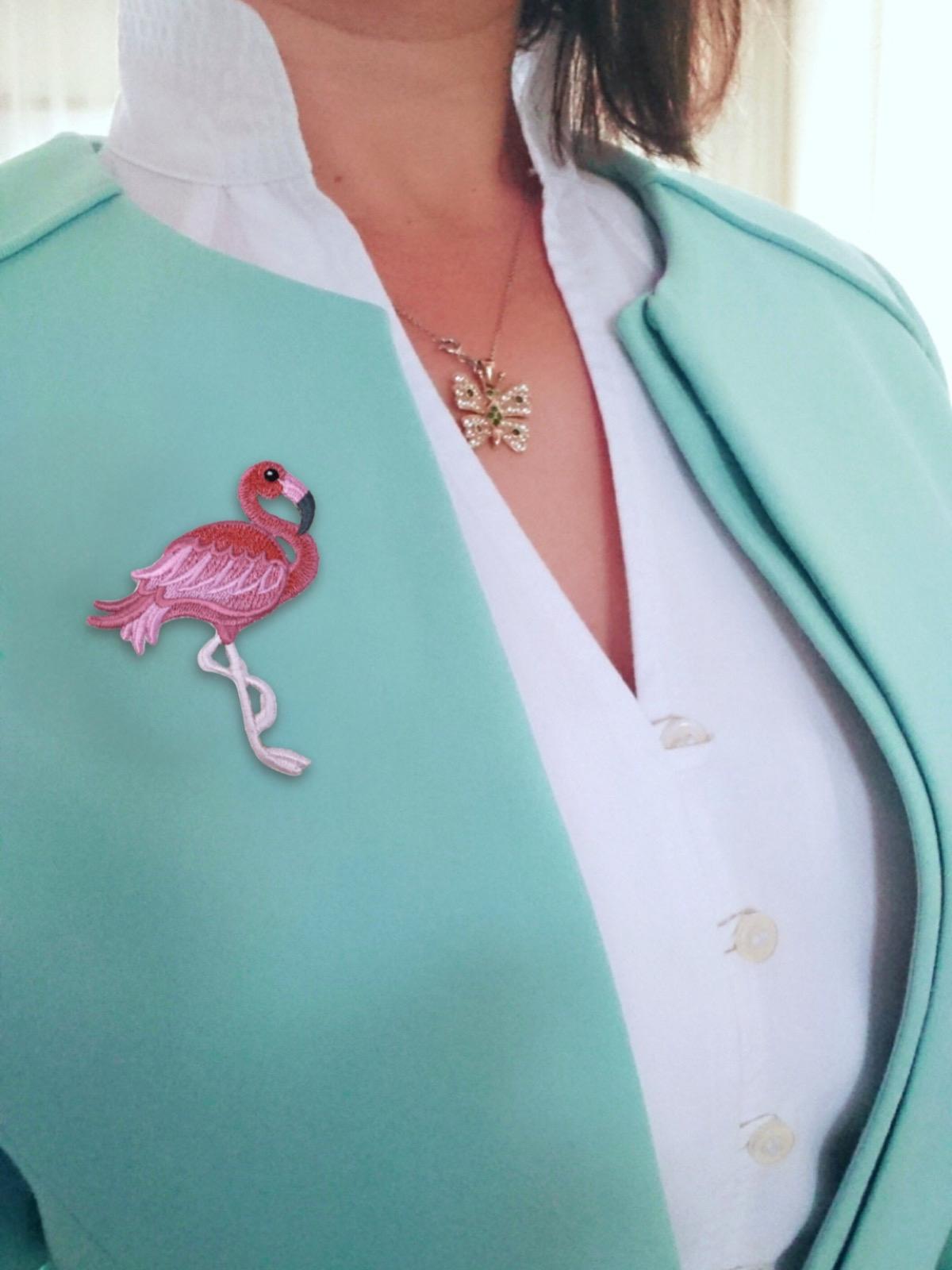 Tropical Birds Flamingo Broş / Charm
