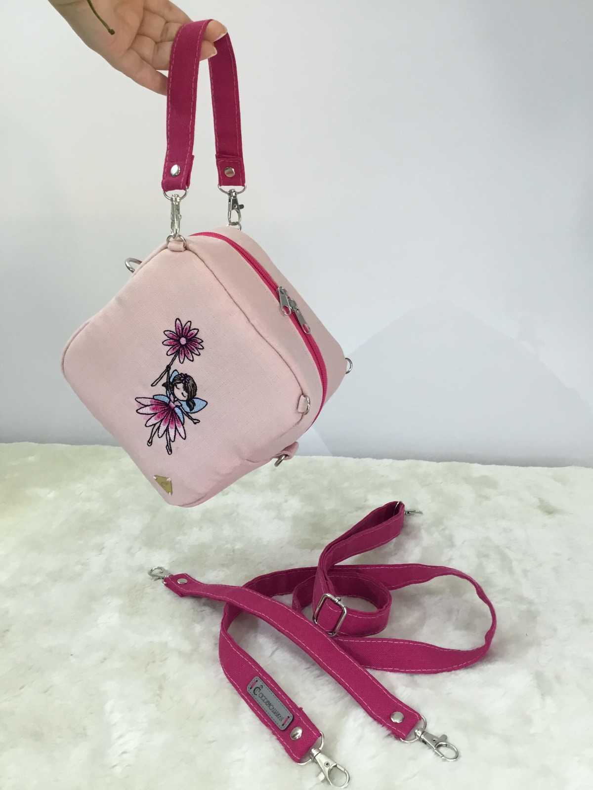 Aster Fairy Peri Kızı Nakışlı Omuz Çantası