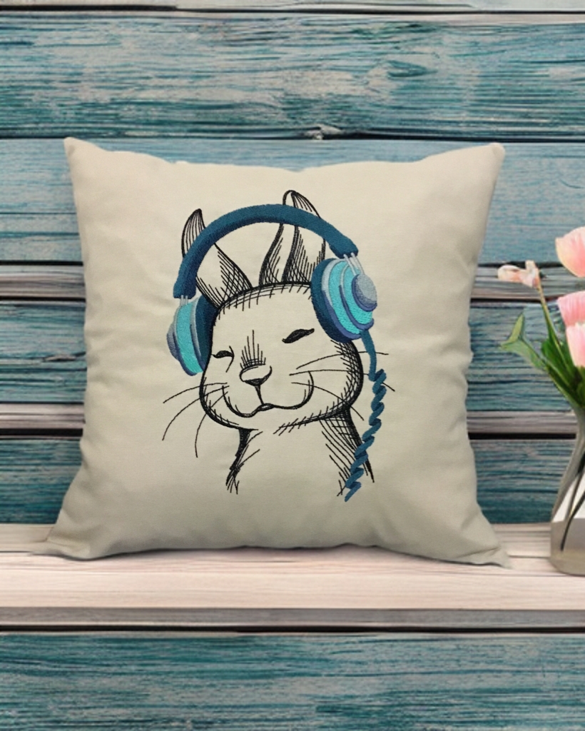 Hiphop Bunny Kırlent Kılıfı