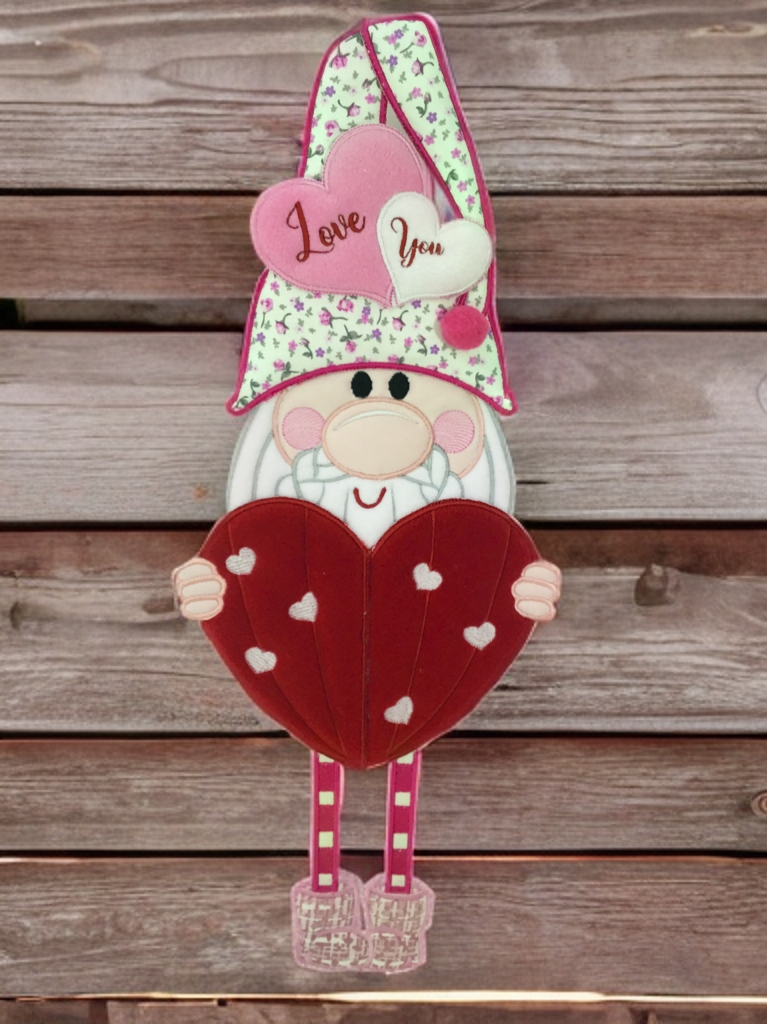 Valentine’sgnome Valentine Kalbim Aşık Cüce Kapı - Duvar Süsü
