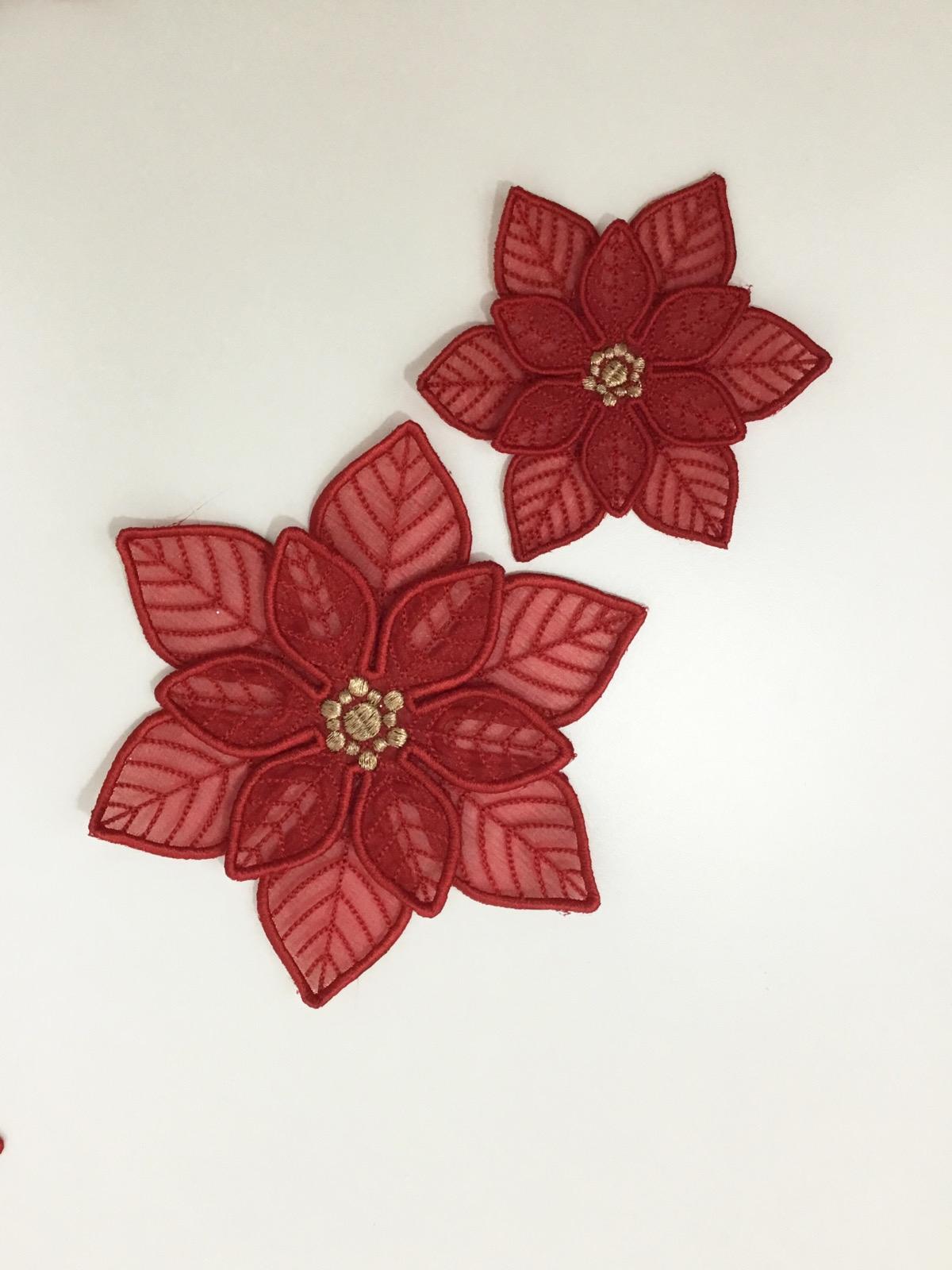 Poinsettia Bardak Altlığı 6+6